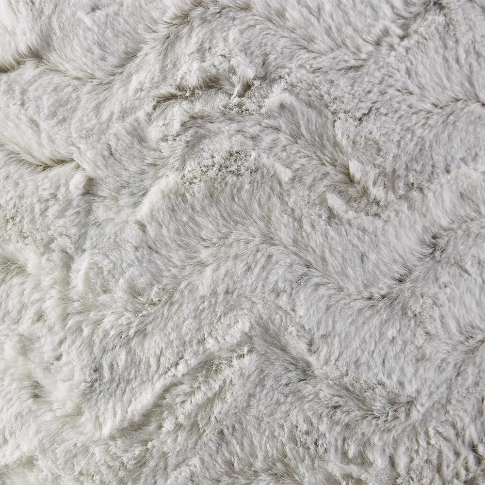 100% Polyester Faux Fur Pillow - Tip-Dyed, Brushed, Knife-Edged, Long Fur, MP30-6234