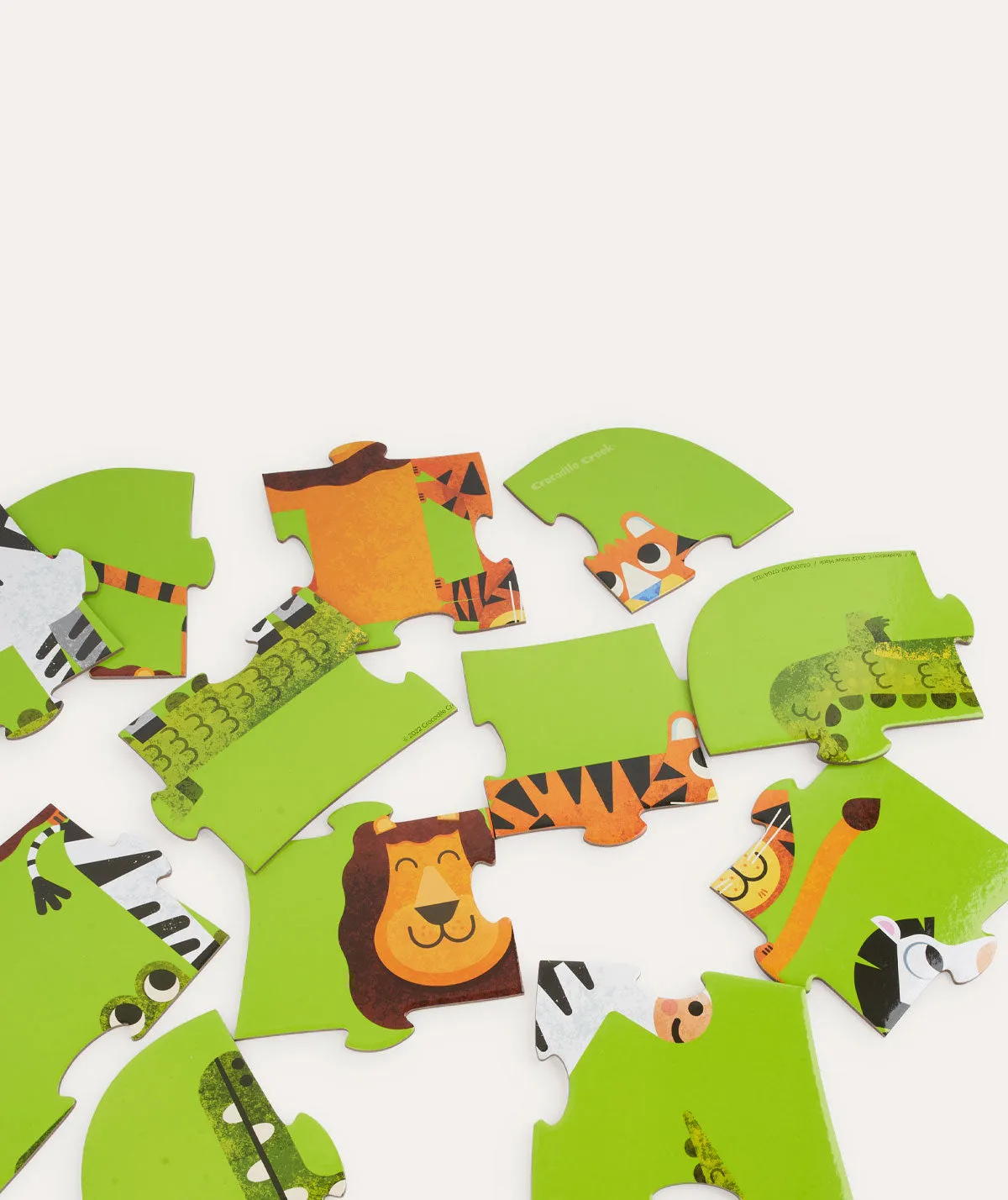 12 Piece Mini Puzzle Jungle Friends - Green