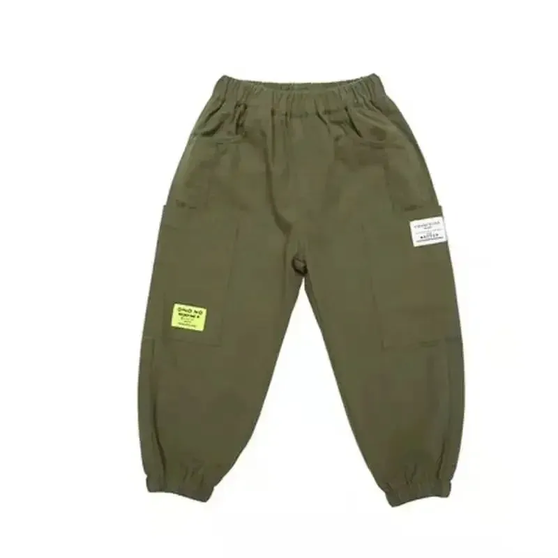 2024 Korean Baby Pants Boy Loose Harem Pants Cotton and Linen  Boys Clothes  Kids Clothes Summer Thin Mosquito Pants