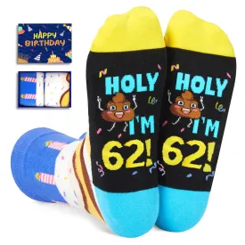 62 Year Old Birthday Gifts for Middle Aged Men Women, Best Gifts for 62 Year Old Man Woman, 62nd Birthday Gifts for Him Her, 62nd Birthday Socks