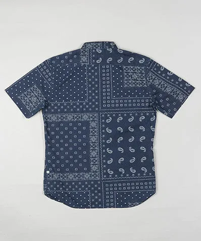 Bandana Print Chambray Simple Shirt