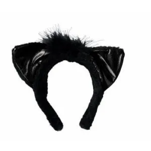 Black Faux Fur Cat Ears