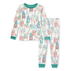 Burt's Bees Organic Two-Piece Pajamas Plant Paradise