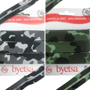 Camouflage Cotton Bias Binding Tape - 5 metres