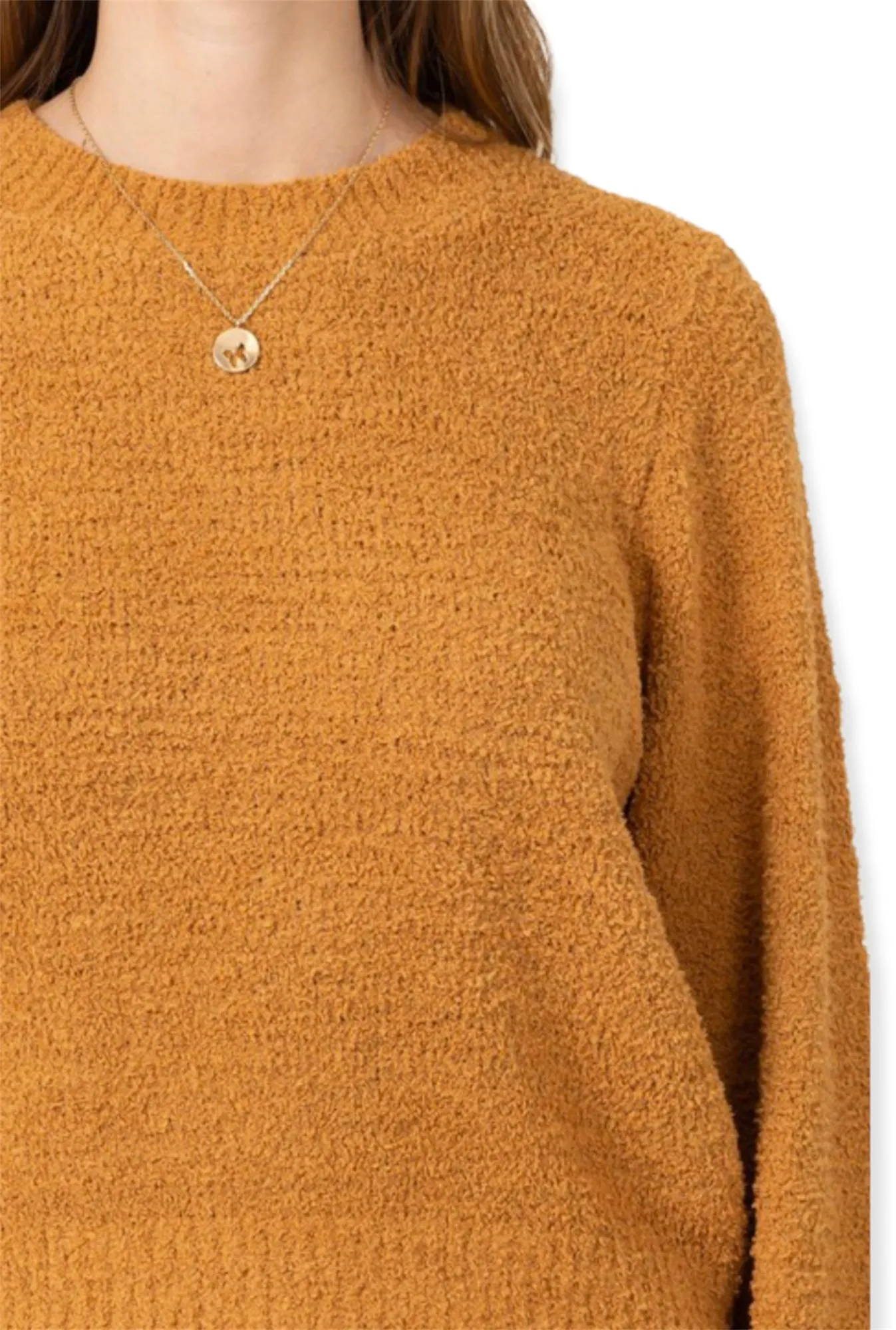 Coziest Cropped sweater- Brown Sugar