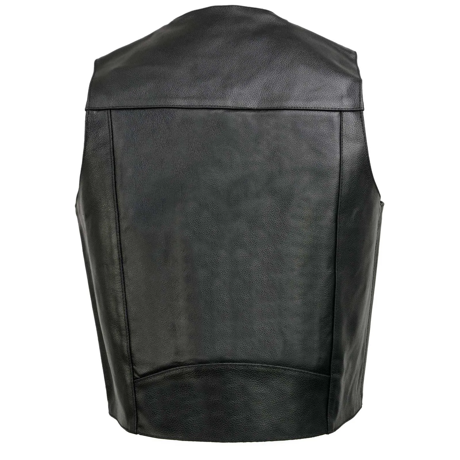 Event Leather EL5310 Black Motorcycle Leather Vest for Men - Riding