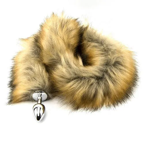 Red Fox Tail Butt Plug with Furry Fantasy Design