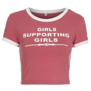 Girls Supporting Girl Crop Top