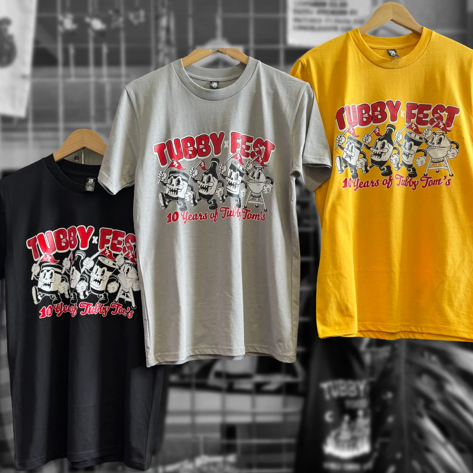 Gold Tubby Fest Tshirt - Festival Merch