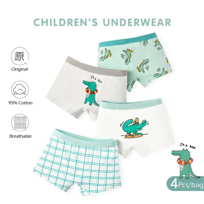 Kids Boys Underwear Spring Newest Baby Underpants Children 4pcs Cotton Briefs Boys Boxer Shorts Baby Underwear