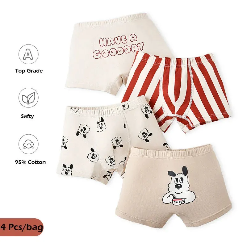 Kids Boys Underwear Spring Newest Baby Underpants Children 4pcs Cotton Briefs Boys Boxer Shorts Baby Underwear