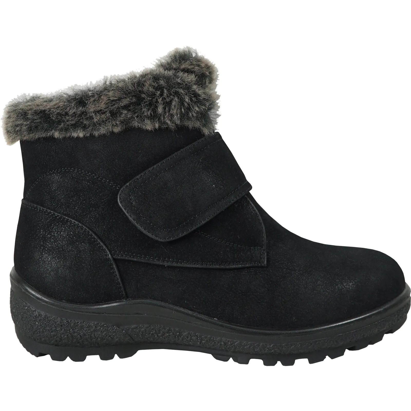 KOZI Women Boot OY1554 Ankle Winter Fur Casual Boot Black