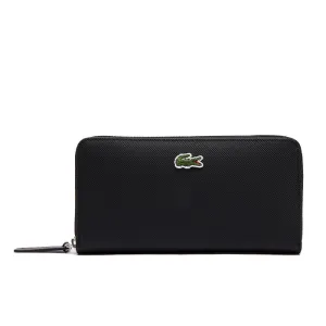 Lacoste Women Petit Pique 12 Card Zip Wallet |NF2900PO| Black 000