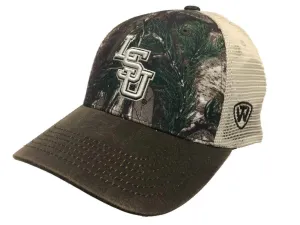 LSU Tigers TOW Camouflage Mesh Logger Adjustable Snapback Hat Cap