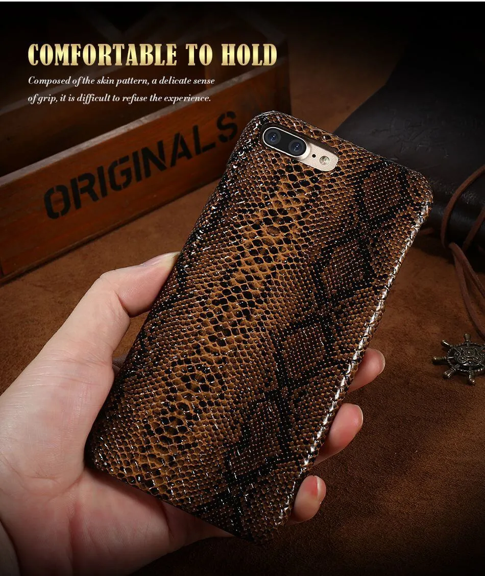 Luxury Crocodile Snake Leather Case For Iphone