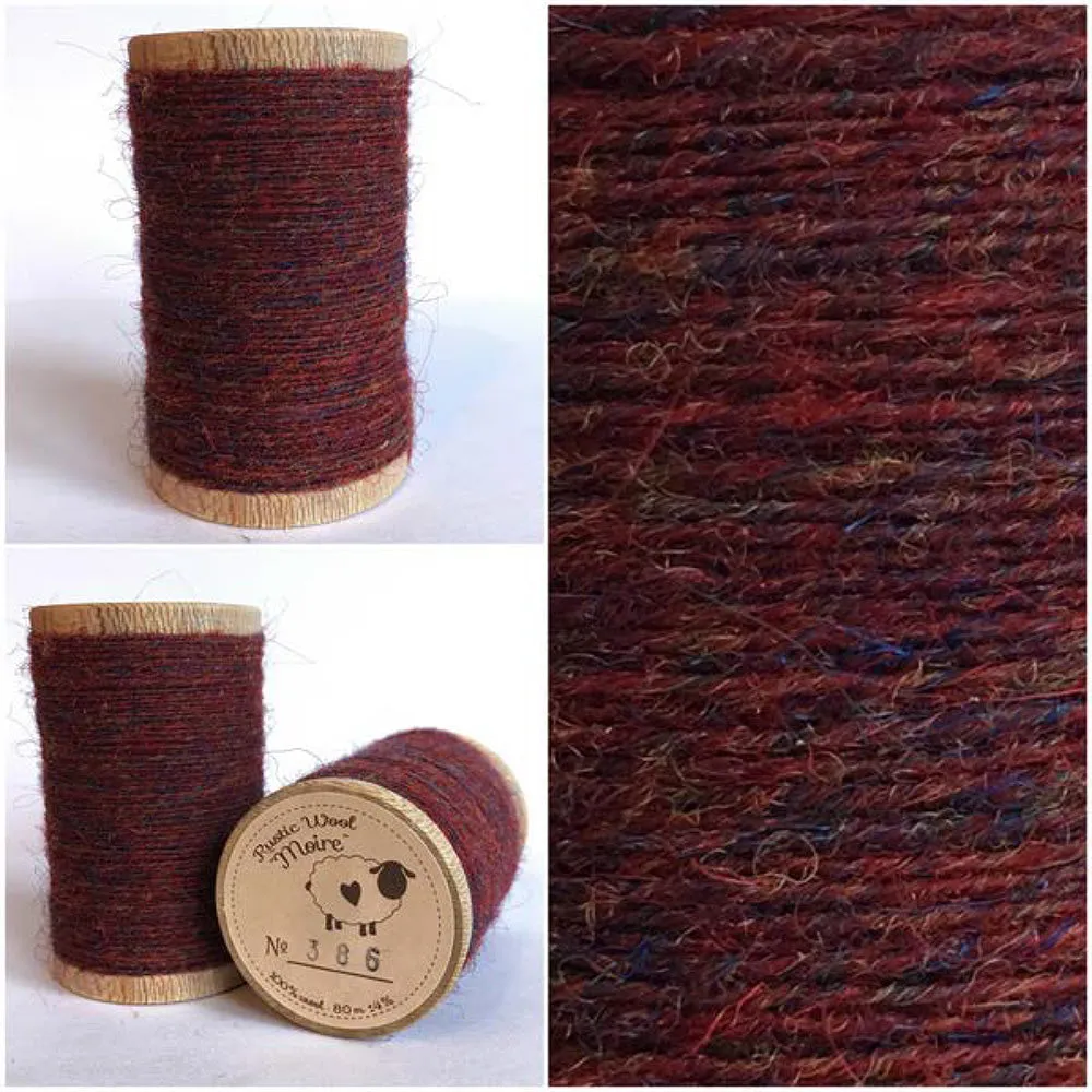 MAHOGANY Hand Dyed YARDWool Fabric for Wool Applique and Rug Hooking