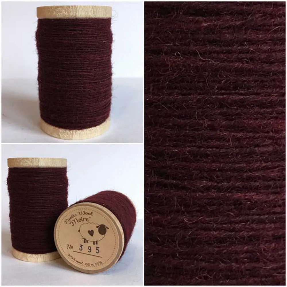 MAHOGANY Hand Dyed YARDWool Fabric for Wool Applique and Rug Hooking