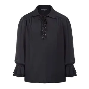 Men's Gothic Lace-up Loose Shirts