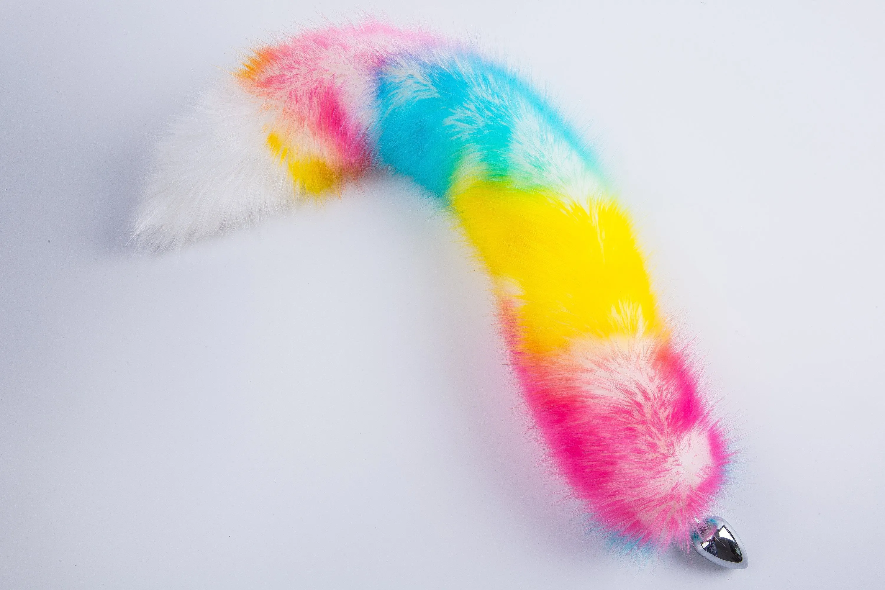 Multicolor Fox Tail Butt Plug - BDSM Dildo Tail Plug, Bondage Sex Toy for DDLG Play, Cat Tail Design