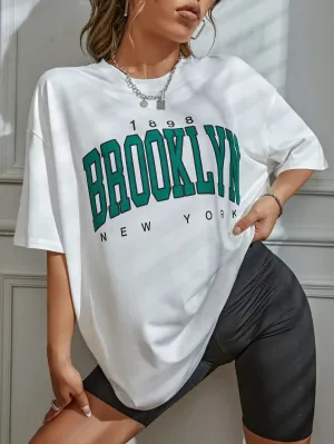 Oversized Brooklyn Vintage Drop Shoulder T-Shirt