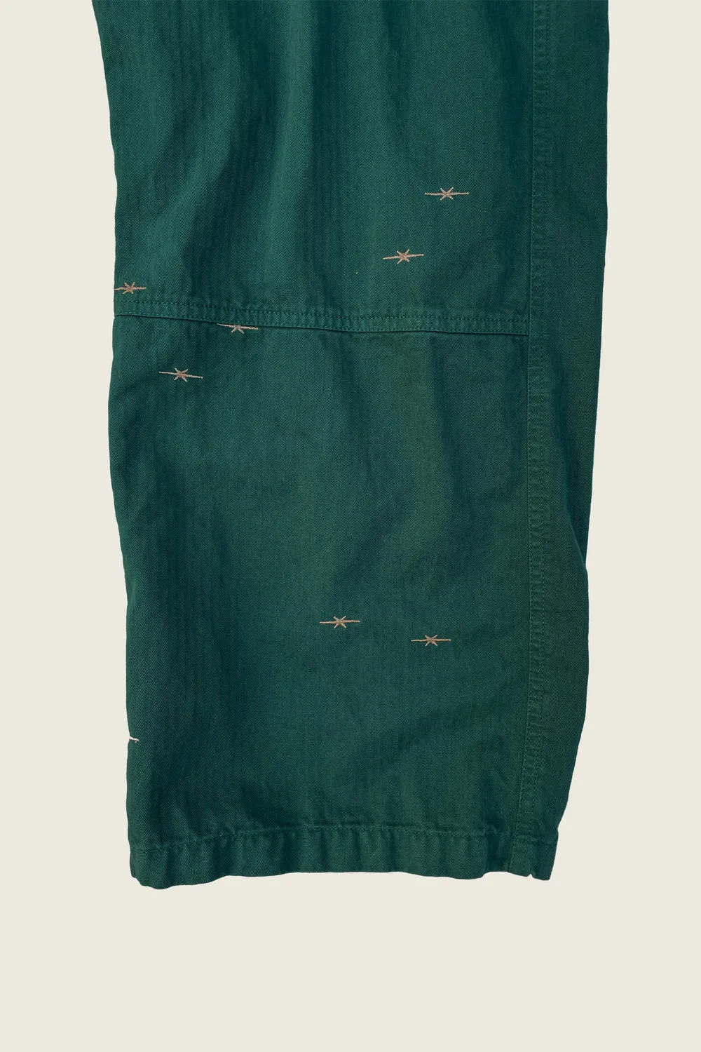 PHIPPS STAR EMBROIDERED CARGO PANTS GREEN