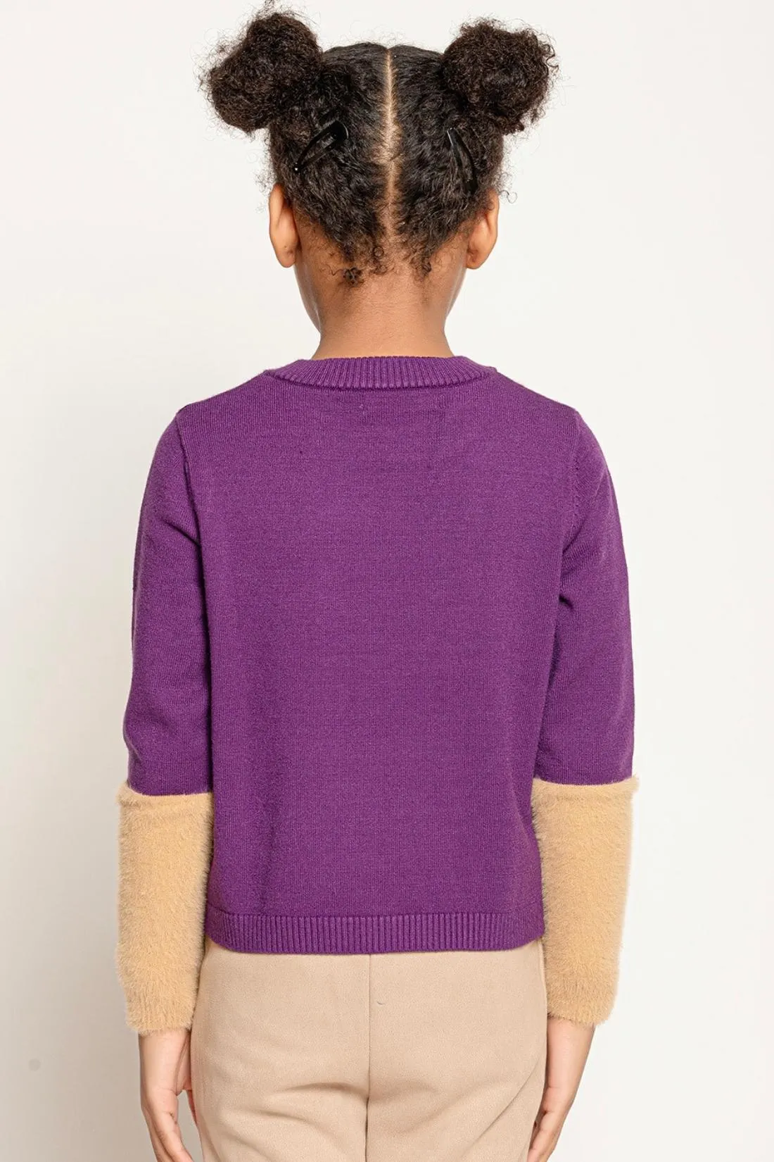 Purple Star Print Sweater