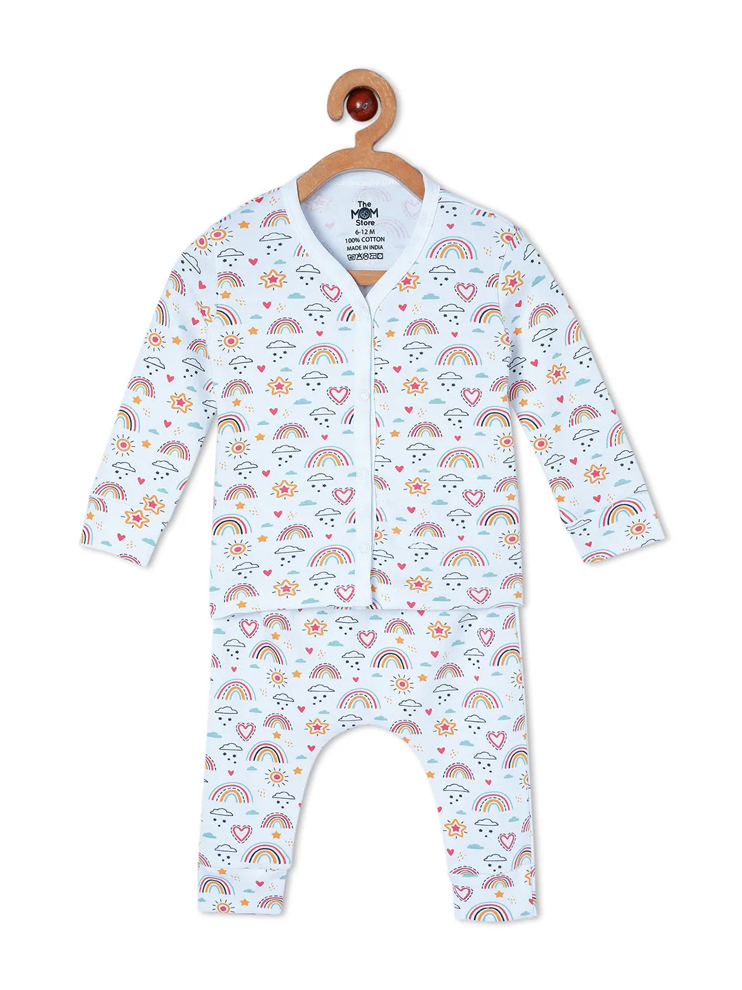 Rainbow Land Newborn and Infant Pajama Set