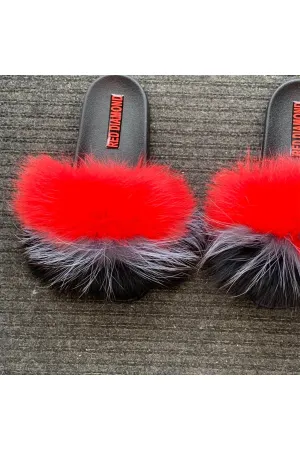 Red black white slides