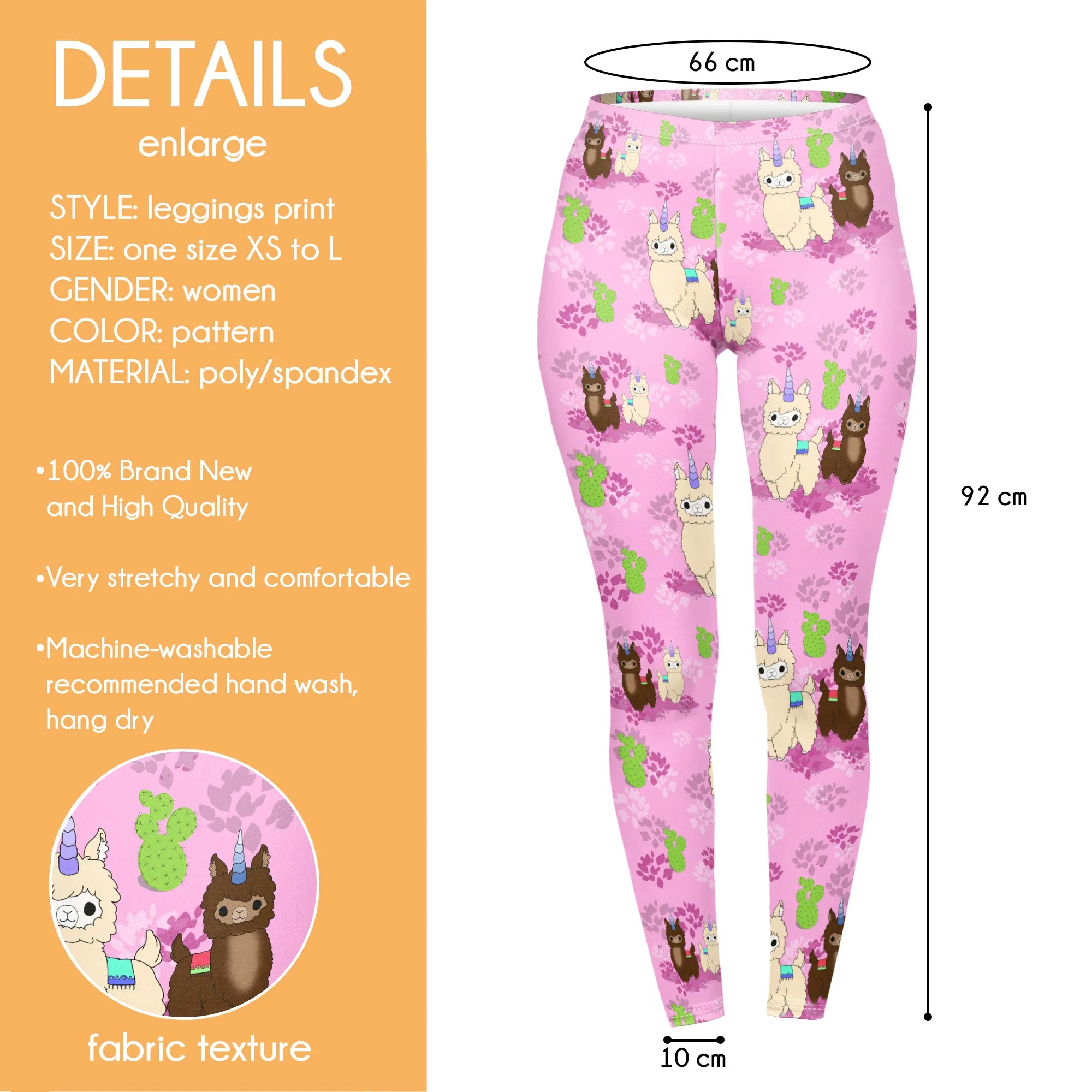 Regular Leggings (8-12 UK Size) - Llamacorn