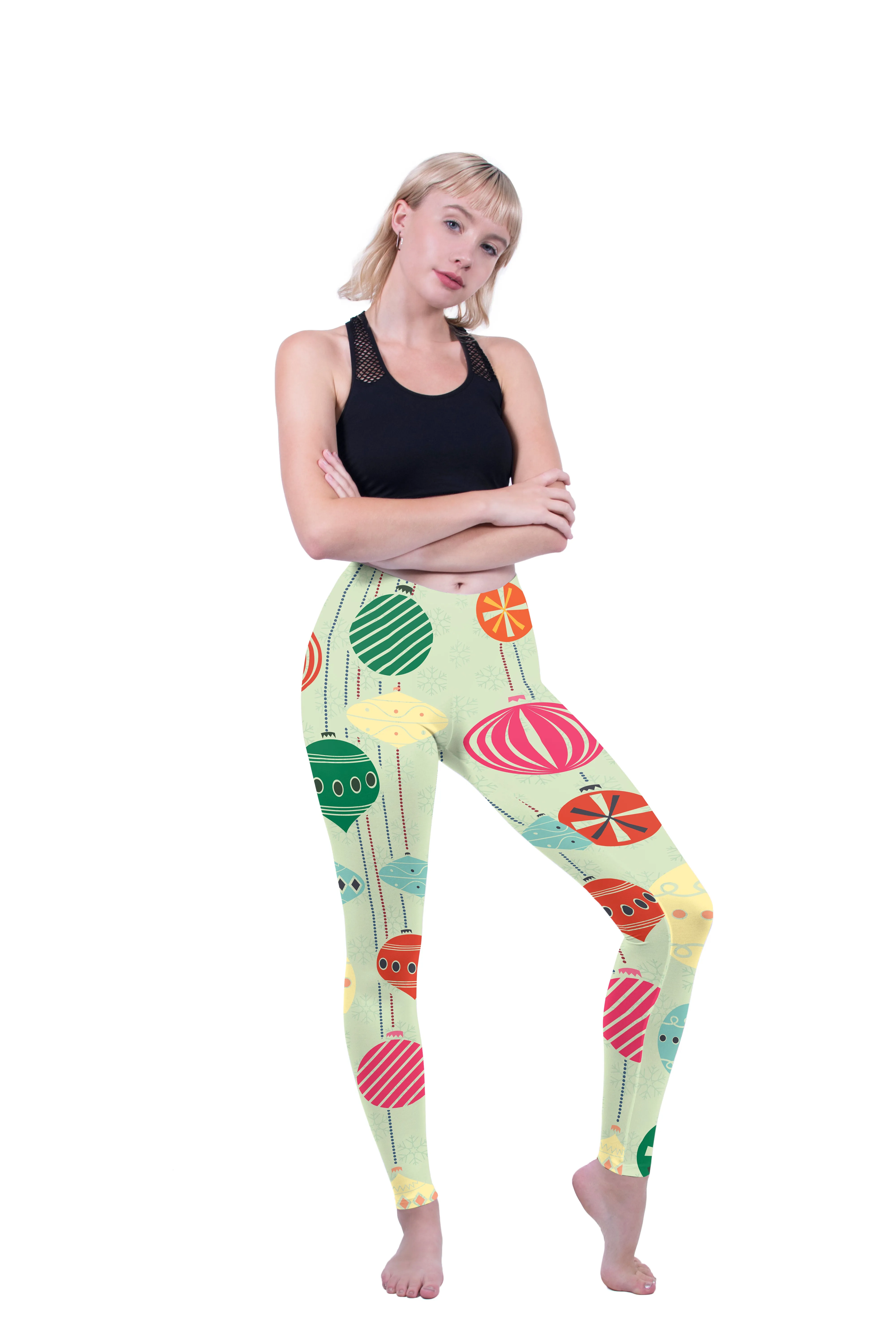 Regular Leggings (8-14 UK Size) - Winter Baubles