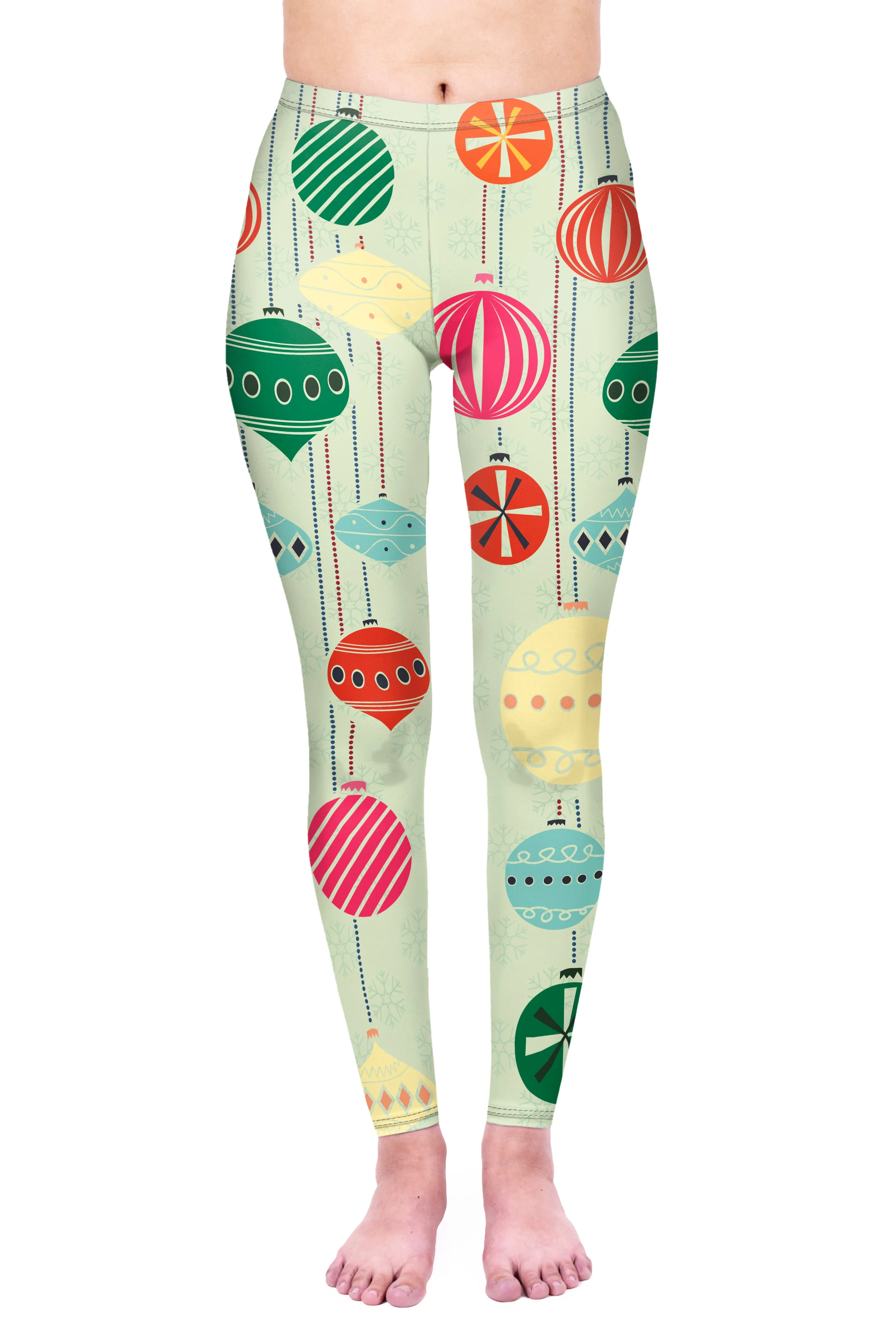 Regular Leggings (8-14 UK Size) - Winter Baubles