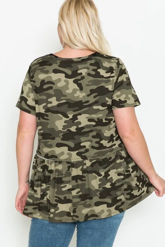 RK101 - CURVY CAMO TOP