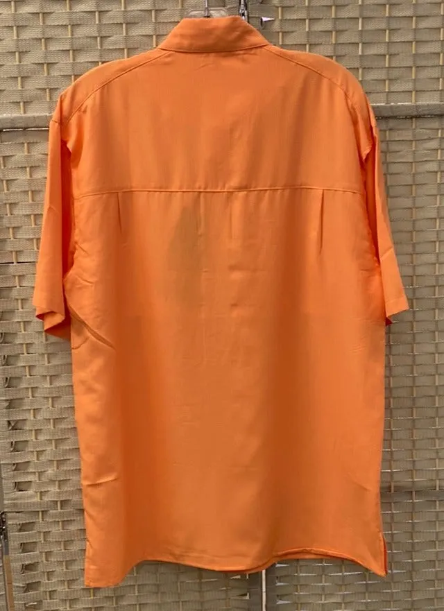 Short Sleeve Performance Solid Sport Shirt - Orange