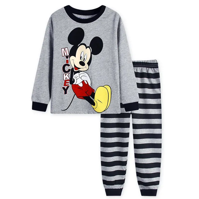 Spring Autumn Children's Clothing Sets Minnie girl boy Sleepwear Kids Pajamas Set Baby Girls Cotton Mickey Cartoon Pyjamas