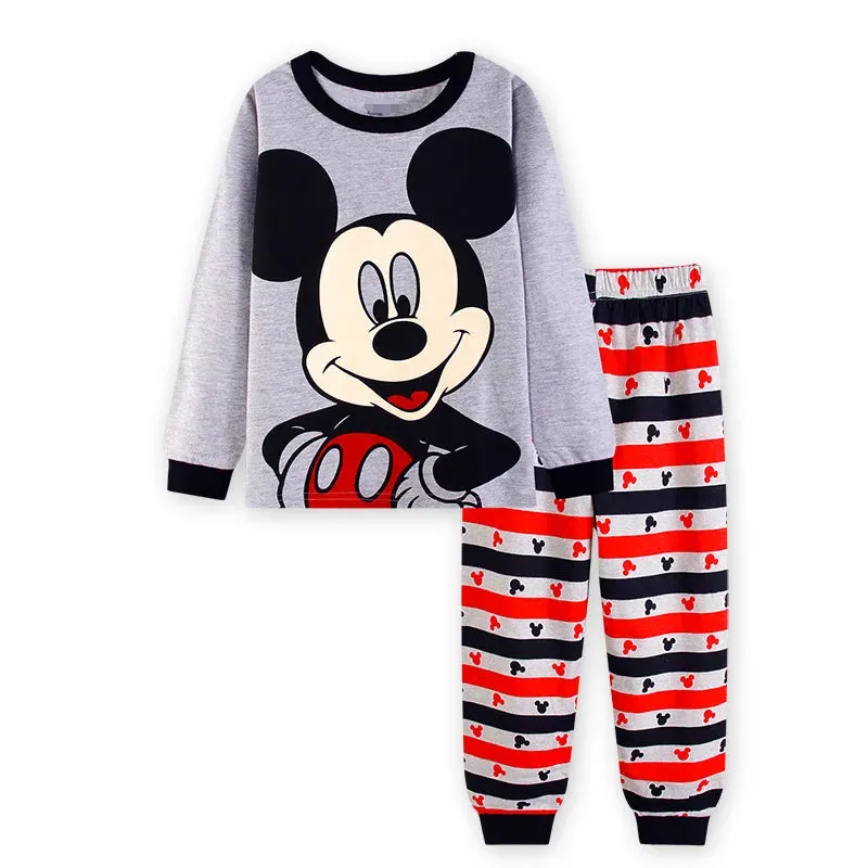 Spring Autumn Children's Clothing Sets Minnie girl boy Sleepwear Kids Pajamas Set Baby Girls Cotton Mickey Cartoon Pyjamas