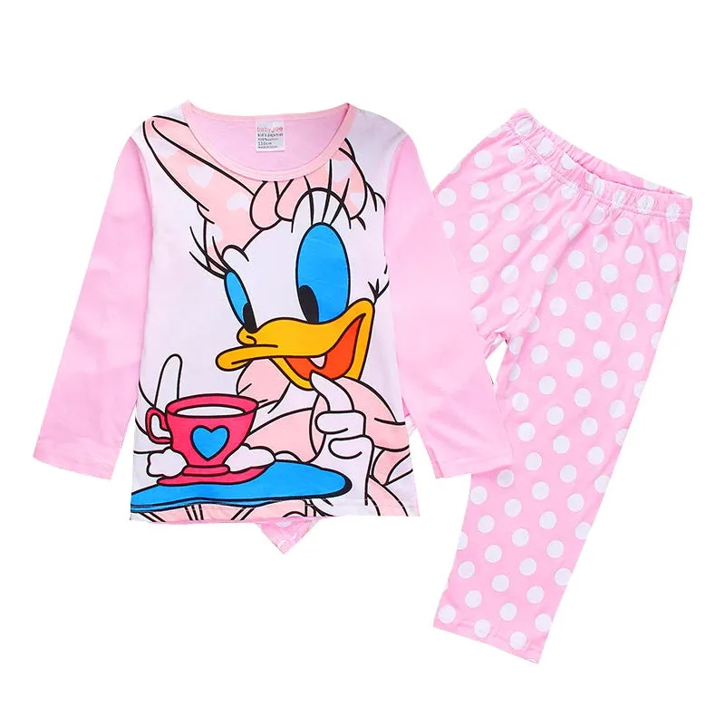 Spring Autumn Children's Clothing Sets Minnie girl boy Sleepwear Kids Pajamas Set Baby Girls Cotton Mickey Cartoon Pyjamas