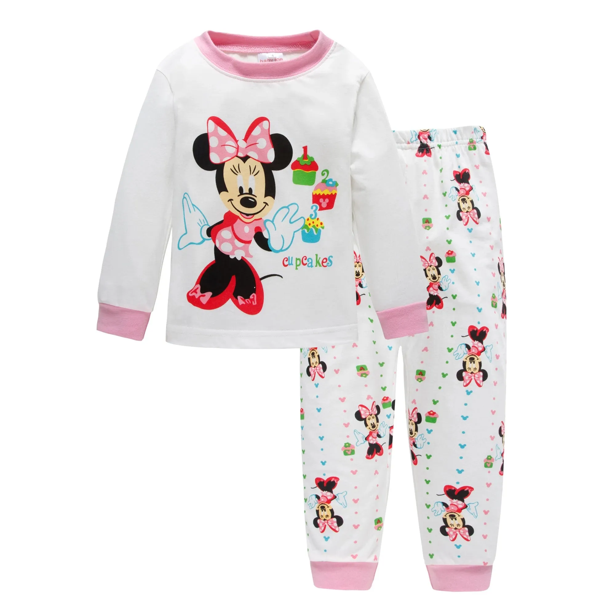 Spring Autumn Children's Clothing Sets Minnie girl boy Sleepwear Kids Pajamas Set Baby Girls Cotton Mickey Cartoon Pyjamas