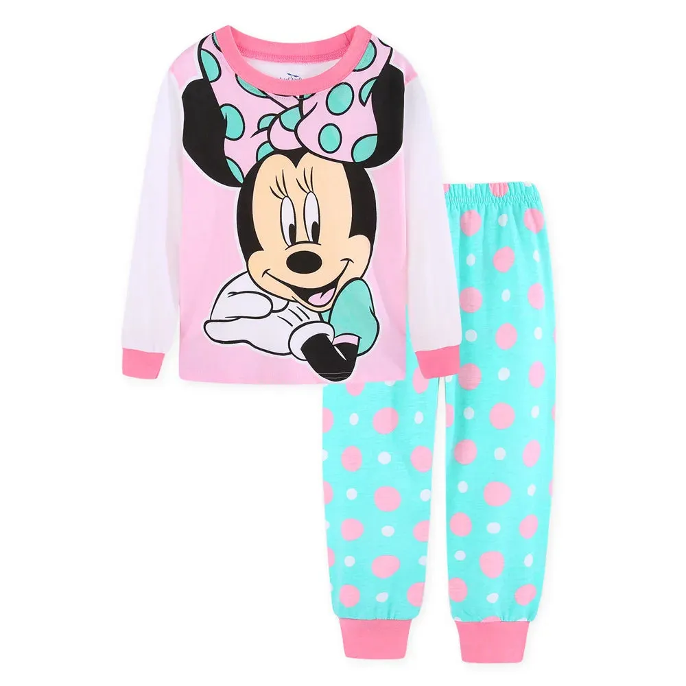 Spring Autumn Children's Clothing Sets Minnie girl boy Sleepwear Kids Pajamas Set Baby Girls Cotton Mickey Cartoon Pyjamas