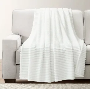 Super Cozy Ultra Soft Ribbed Faux Fur Throw