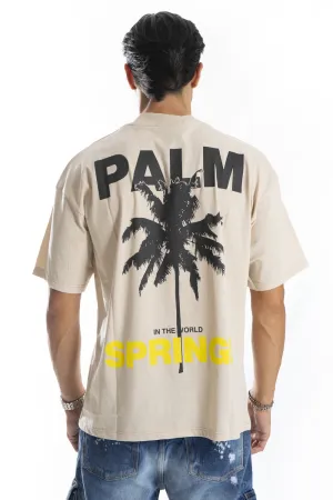 T-shirt Uomo Mezzo Collo Cropped Con stampa '' Palm '' Art. Ts242