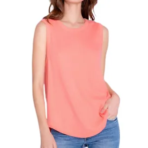 Textured Ribbed Basics Tank - Coral.