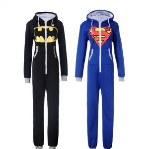 Unisex Adult Bat Onesies Warm Print Pajamas Plus Size XXL Sleepsuit Sleepwear Party Best Gift