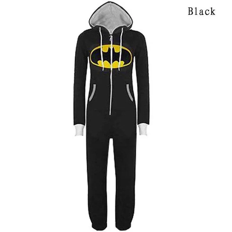 Unisex Adult Bat Onesies Warm Print Pajamas Plus Size XXL Sleepsuit Sleepwear Party Best Gift