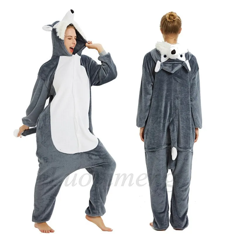 Women Unicorn Oneises Kigurumi Adults Animal Unicorn Pajamas Nightie Panda Cat Onesie For Women Jumpsuit Warm Hooded Sleepwear