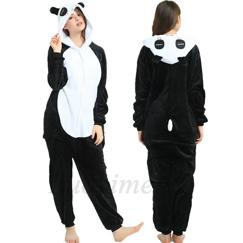 Women Unicorn Oneises Kigurumi Adults Animal Unicorn Pajamas Nightie Panda Cat Onesie For Women Jumpsuit Warm Hooded Sleepwear