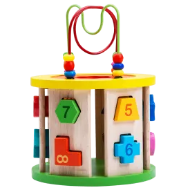 Wooden Activity Cube - Activity Cube for Toddlers