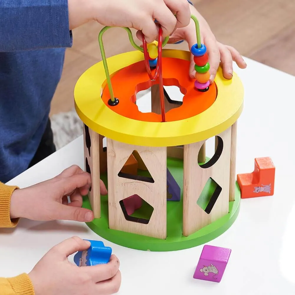 Wooden Activity Cube - Activity Cube for Toddlers