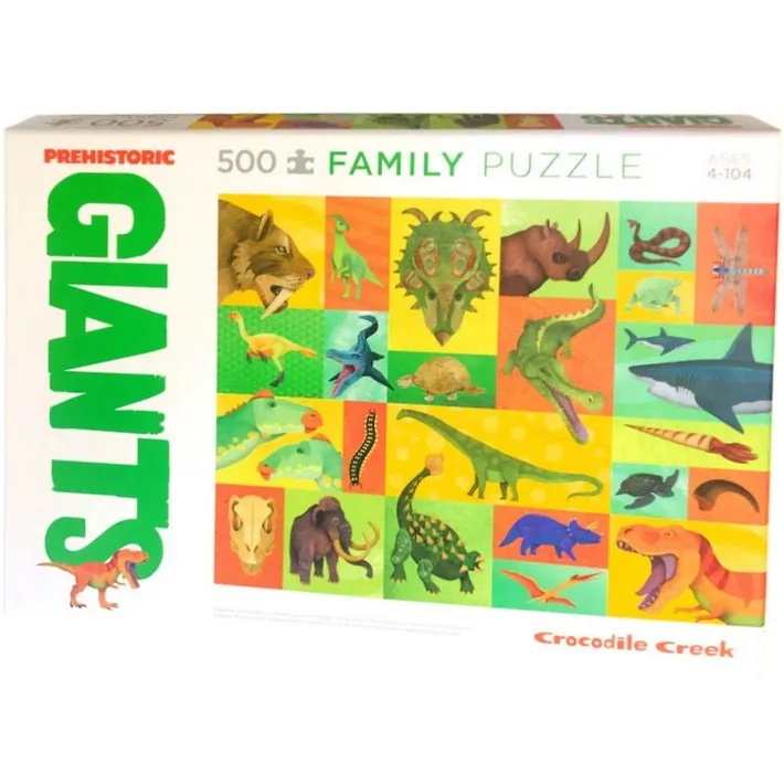 xCrocodile Creek 500pc Family Puzzle Prehistoric Giants