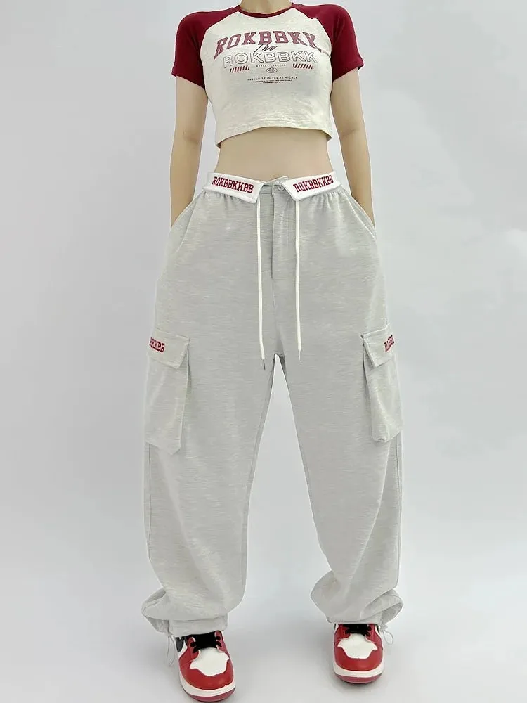 Y2k Baggy Cargo Pants Woman Wide Leg Hip Hop Vintage Embroidery Pants